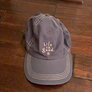 Life Is Good Blue Baseball Hat w/ adjustable strap
